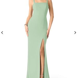 Dusty Sage Azazie Gianetta Bridesmaid dress